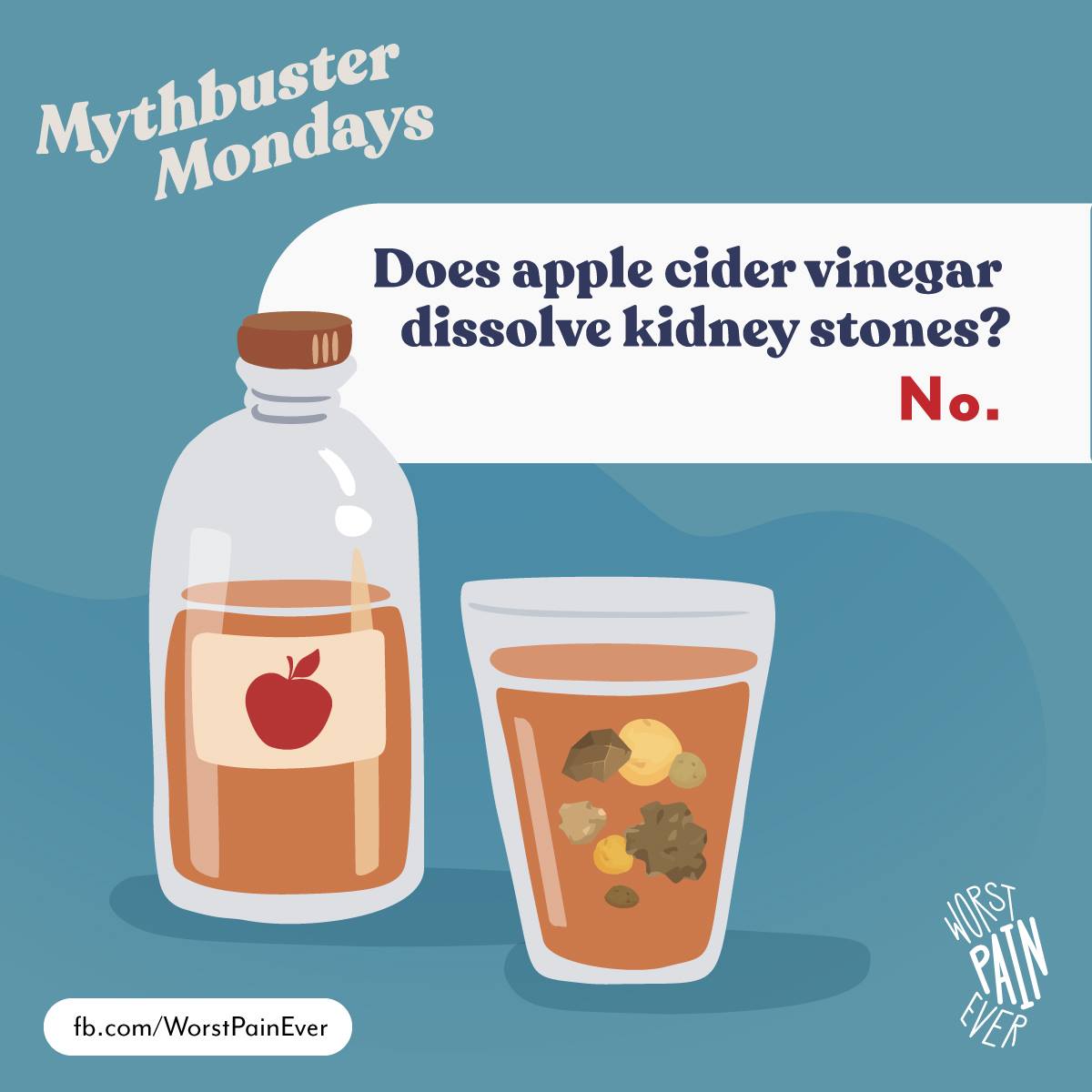 Does apple cider vinegar dissolve kidney stones?