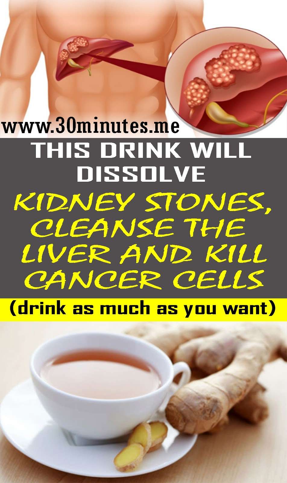 Ginger Tea Recipe: To Dissolve Kidney Stones, Cleanse Liver And Kill ...