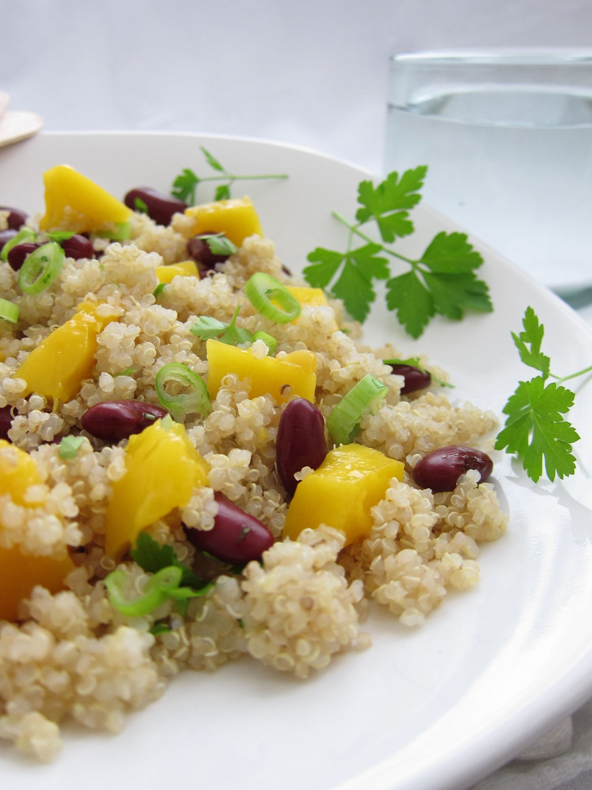 Quinoa Salad with Kidney Beans and Mango