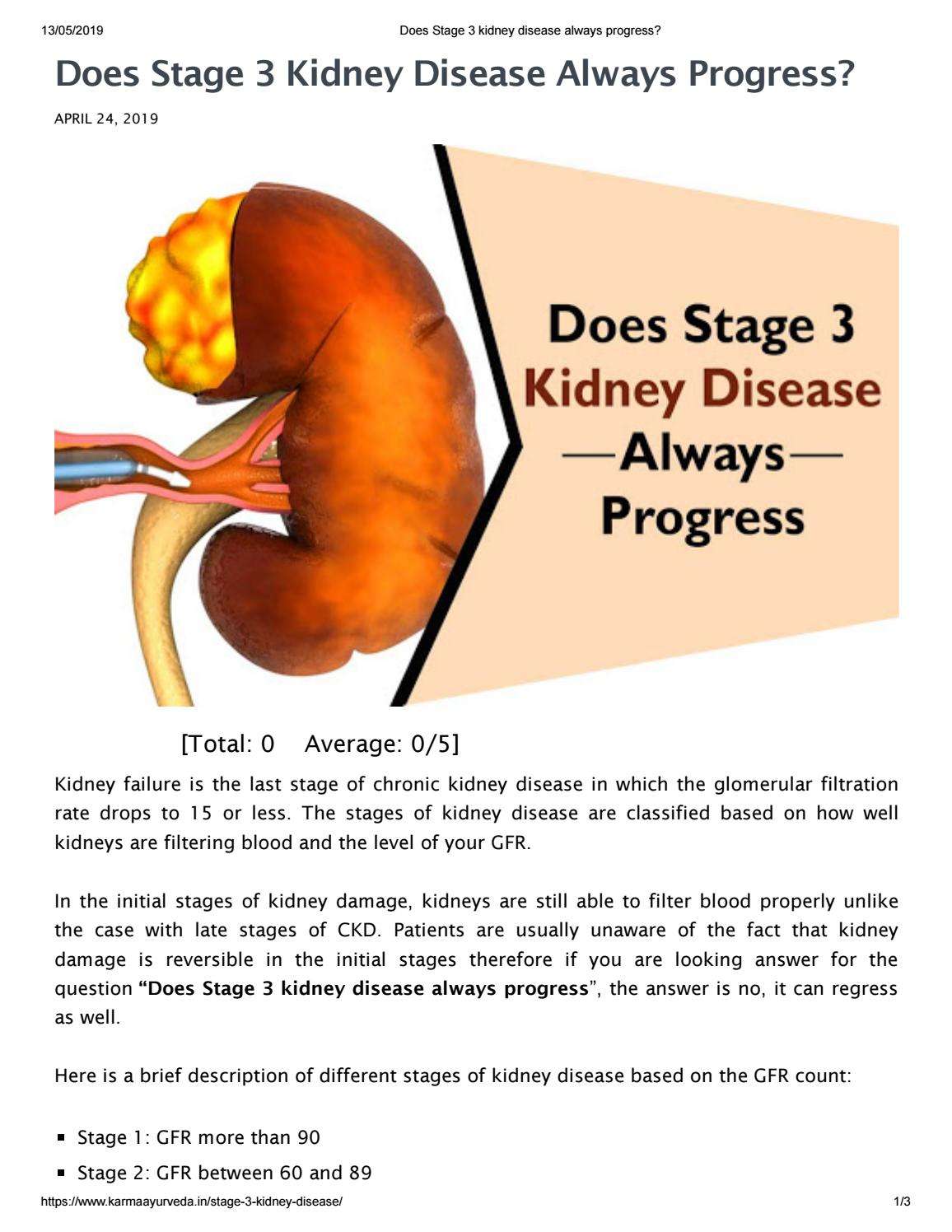 Stage 3 Kidney Disease / Pdf Life Expectancy With Chronic Kidney ...